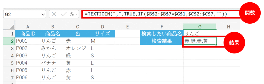 出力結果